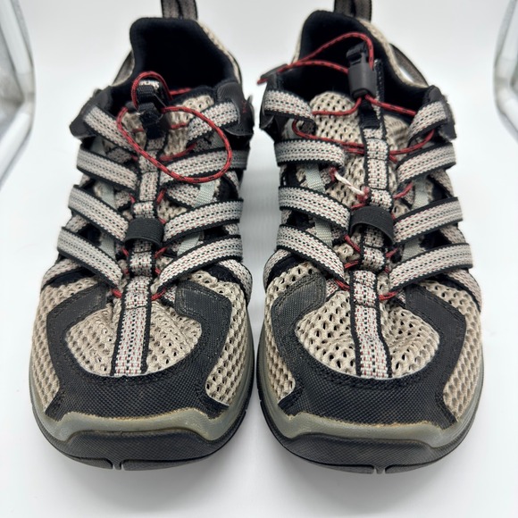 Chaco Mens Outcross Evo 1 Water Shoes Hiking Size 12 Gray Red Quick Lace - Picture 2 of 8